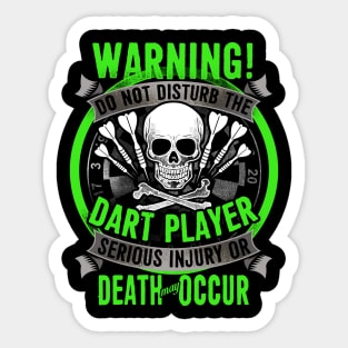 Crazy Do Not Disturb Dart Player Sticker